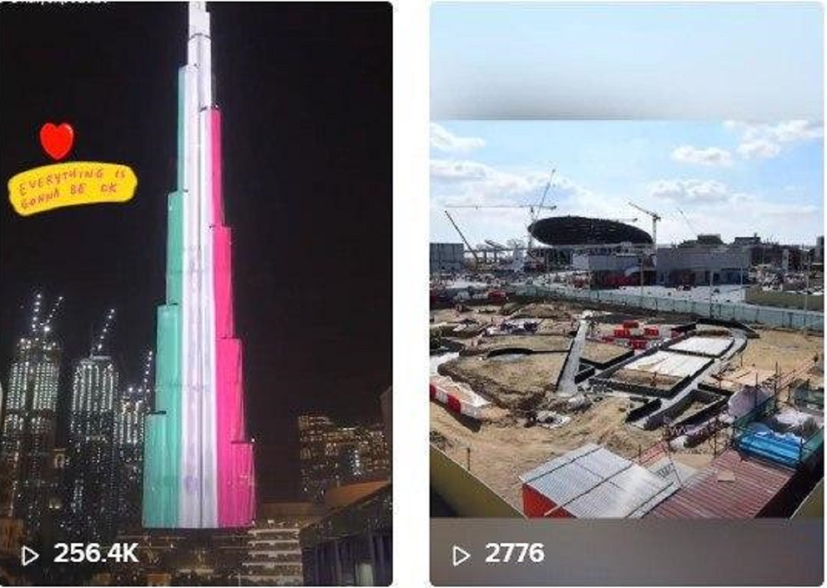 Su TikTok il Burj Khalifa si colora di verde, bianco e rosso