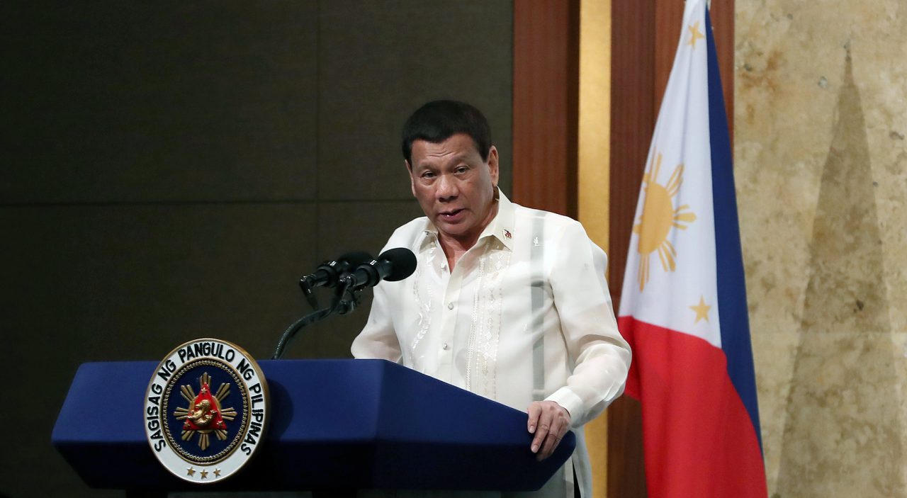 Il presidente delle Filippine Rodrigo Duterte