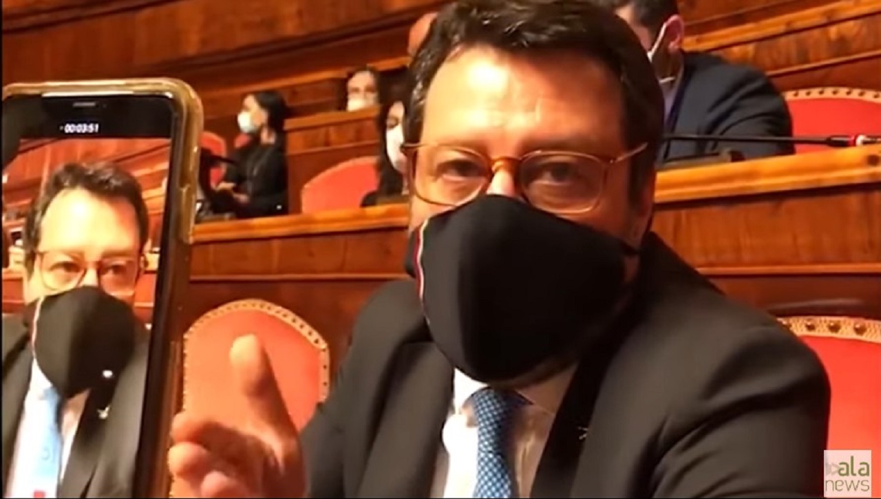 Salvini e la Lega occupano il Senato: "Qui finché non avremo risposte"