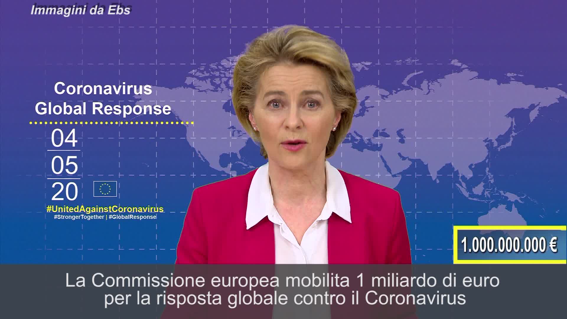 Coronavirus, Von der Leyen: "Da Commissione Ue, 1 miliardo per risposta globale"