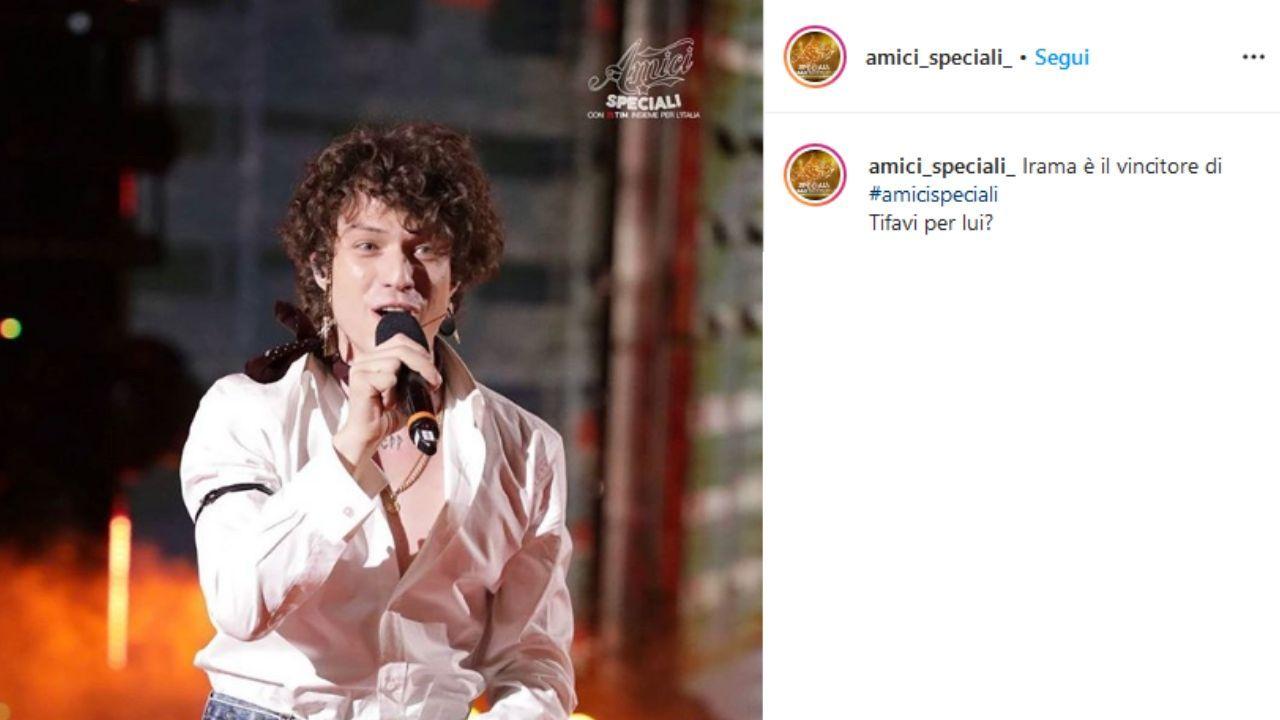 Amici Speciali vince Irama