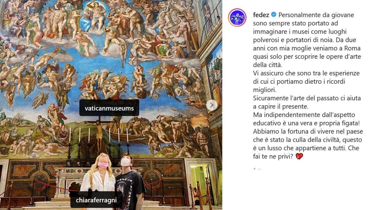Chiara Ferragni e Fedez alla Cappella Sistina @Instagram