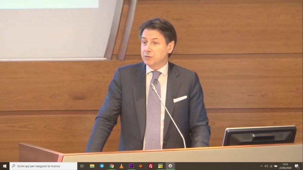 Giuseppe Conte in Protezione Civile