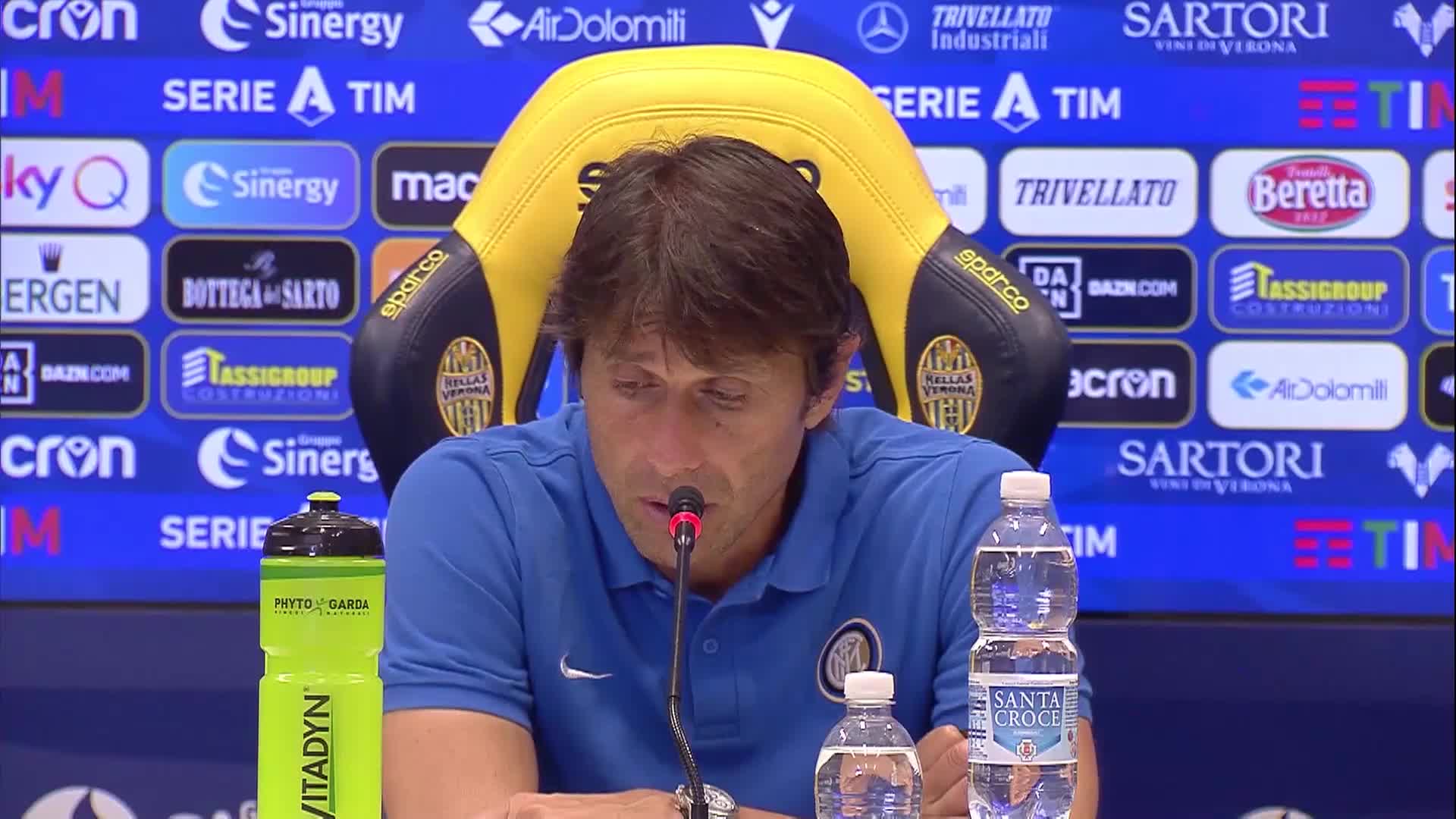 Verona-Inter, Conte: "Nulla da rimproverare ai miei ragazzi"