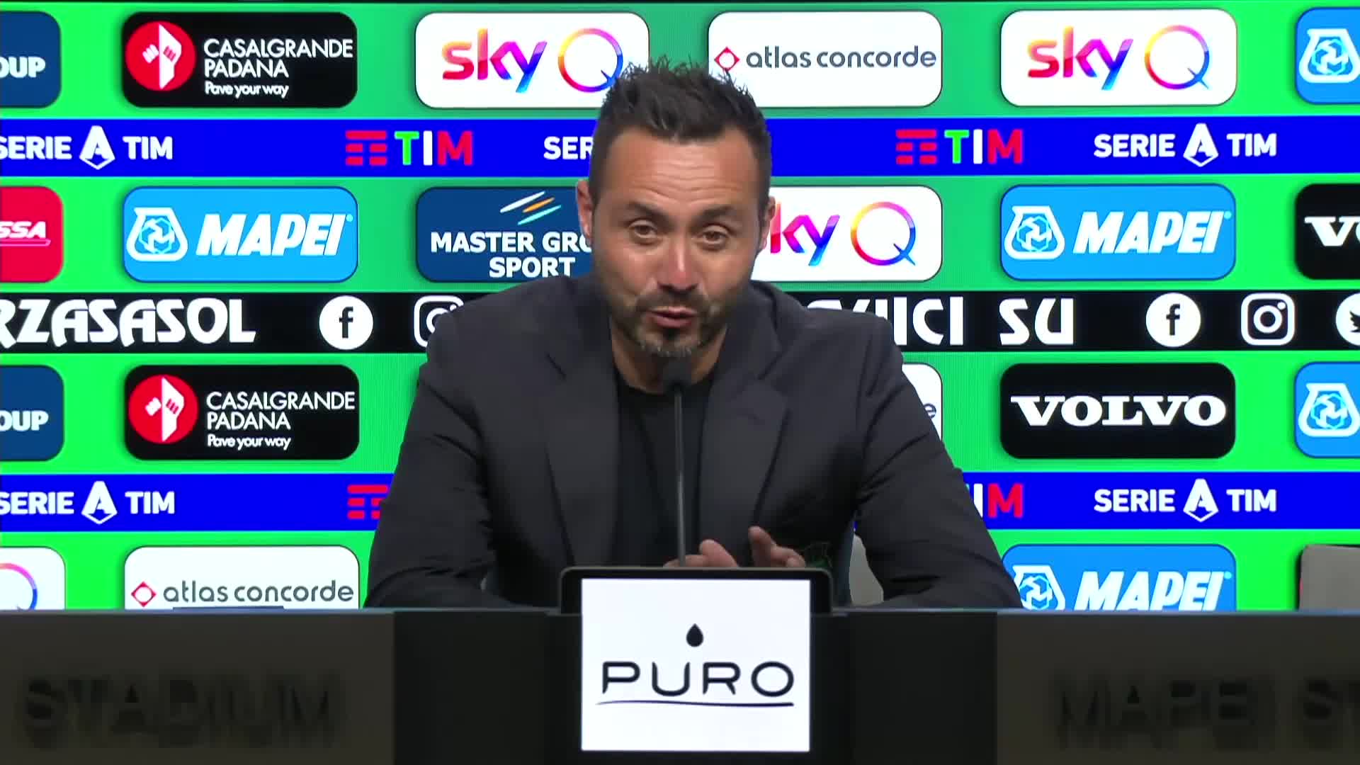 Sassuolo-Juventus, De Zerbi: "Partita strepitosa, meritavamo la vittoria"