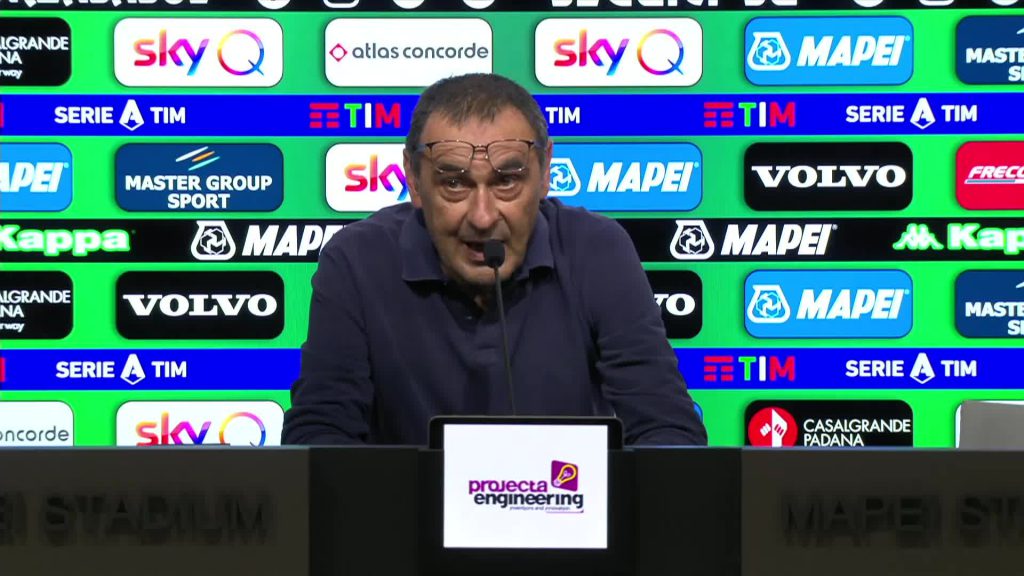 Sassuolo-Juventus, Sarri dopo la rimonta subita: "Passività totale"