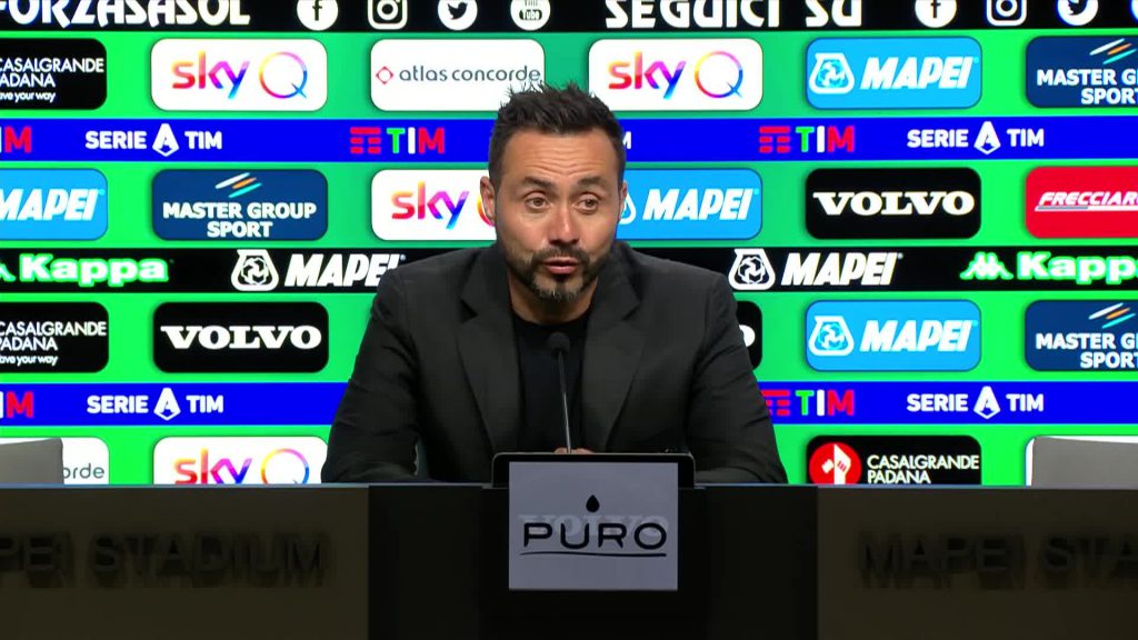 Sassuolo-Milan, De Zerbi: "In 10 difficile tener testa al Milan"
