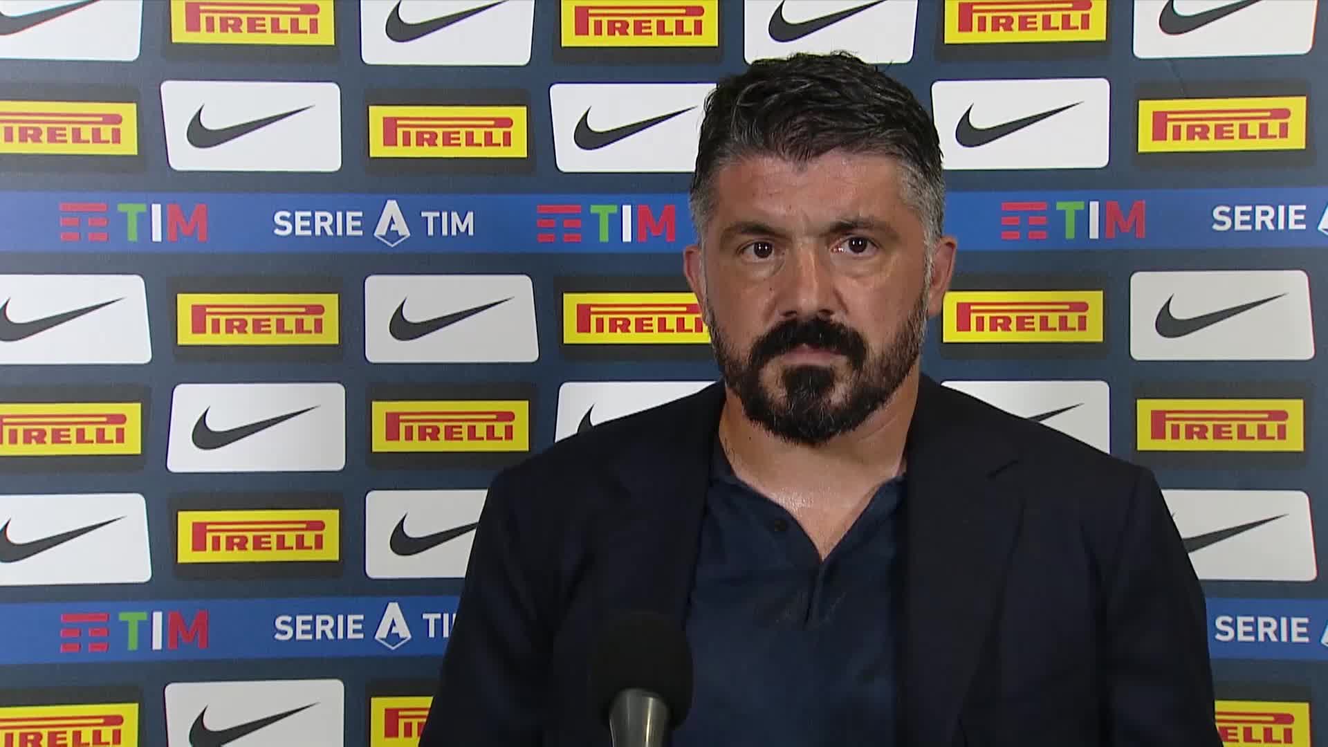 Inter-Napoli, Gattuso: "Ritrovare l'animo giusto per la Champions"