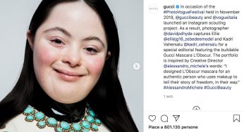 Ellie è la prima modella di Gucci con sindrome di Down
