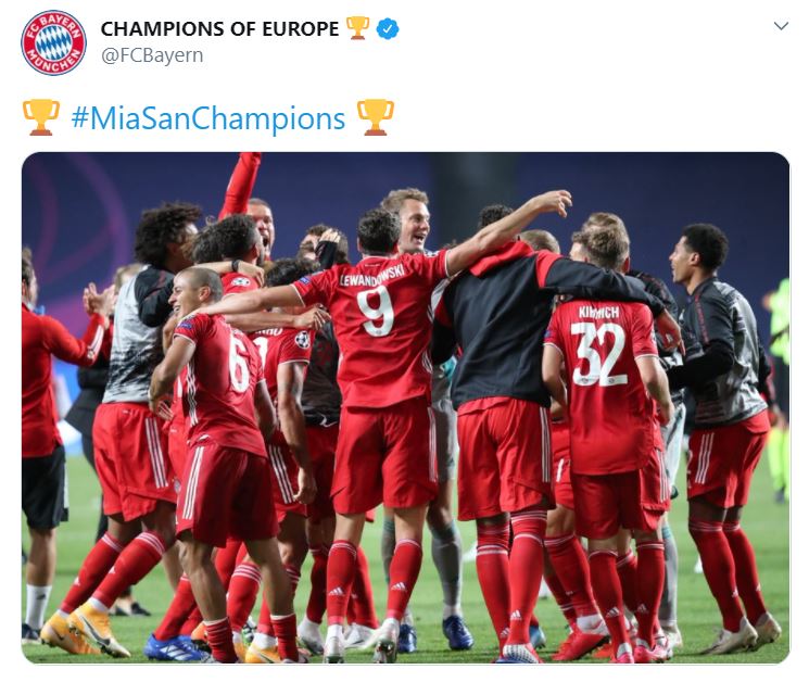 Il Bayern è campione d’Europa per la sesta volta nella sua storia