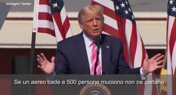 Trump, pericolosa promessa: “Non si parlerà più di Covid, votate me”