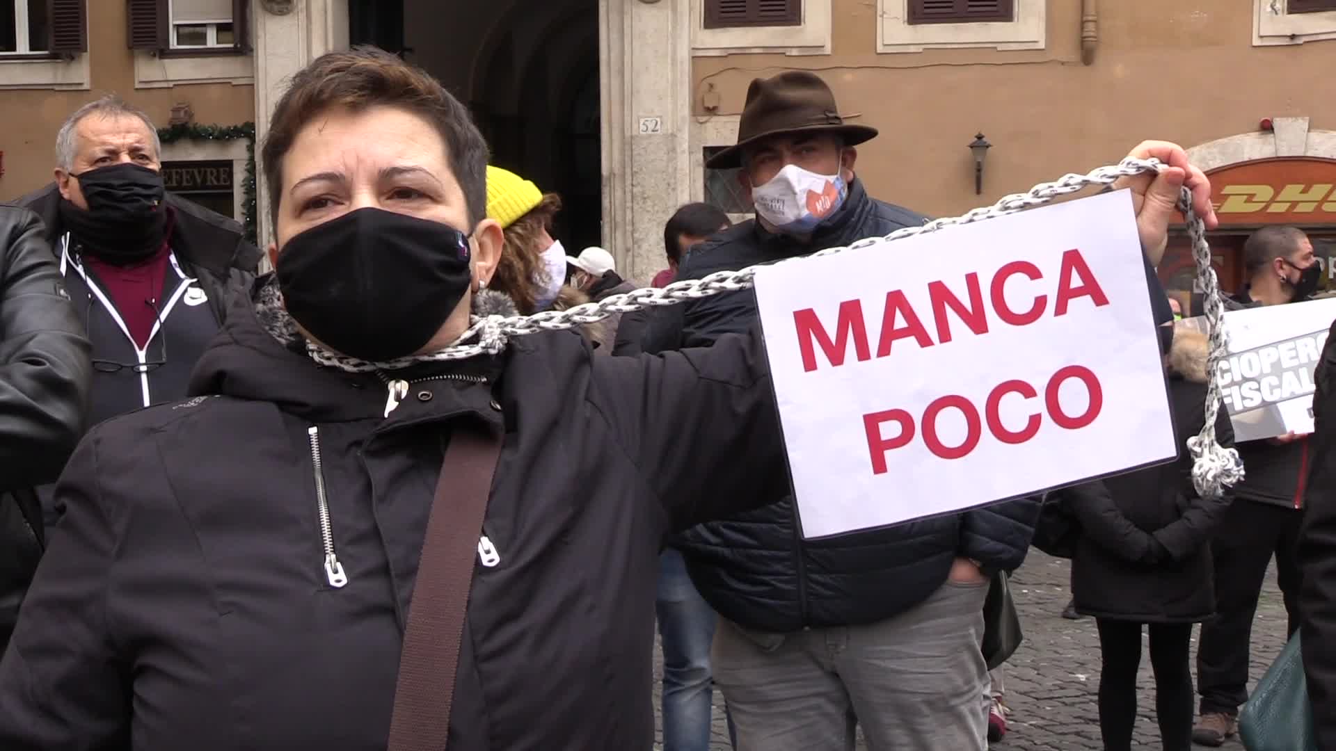 La protesta di imprenditori del food e hospitality a Montecitorio