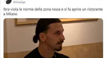 Milan, Ibrahimovic al ristorante in zona rossa: scoppia la polemica