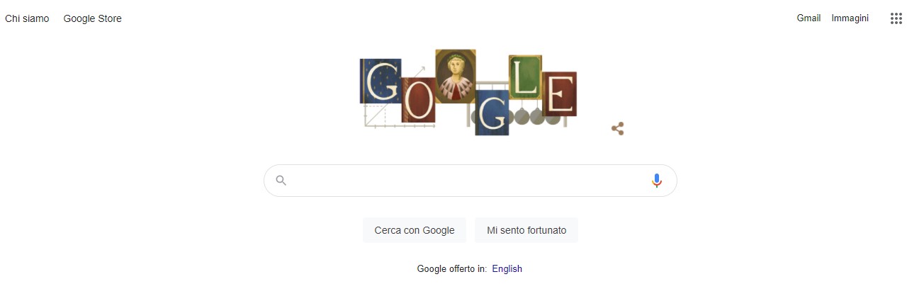 Il doodle dedicato a Laura Bassi