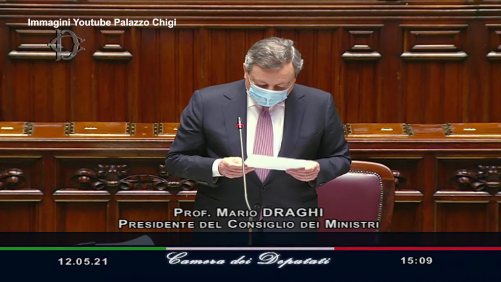 Draghi alla Camera: tra riaperture, migranti e morti sul lavoro