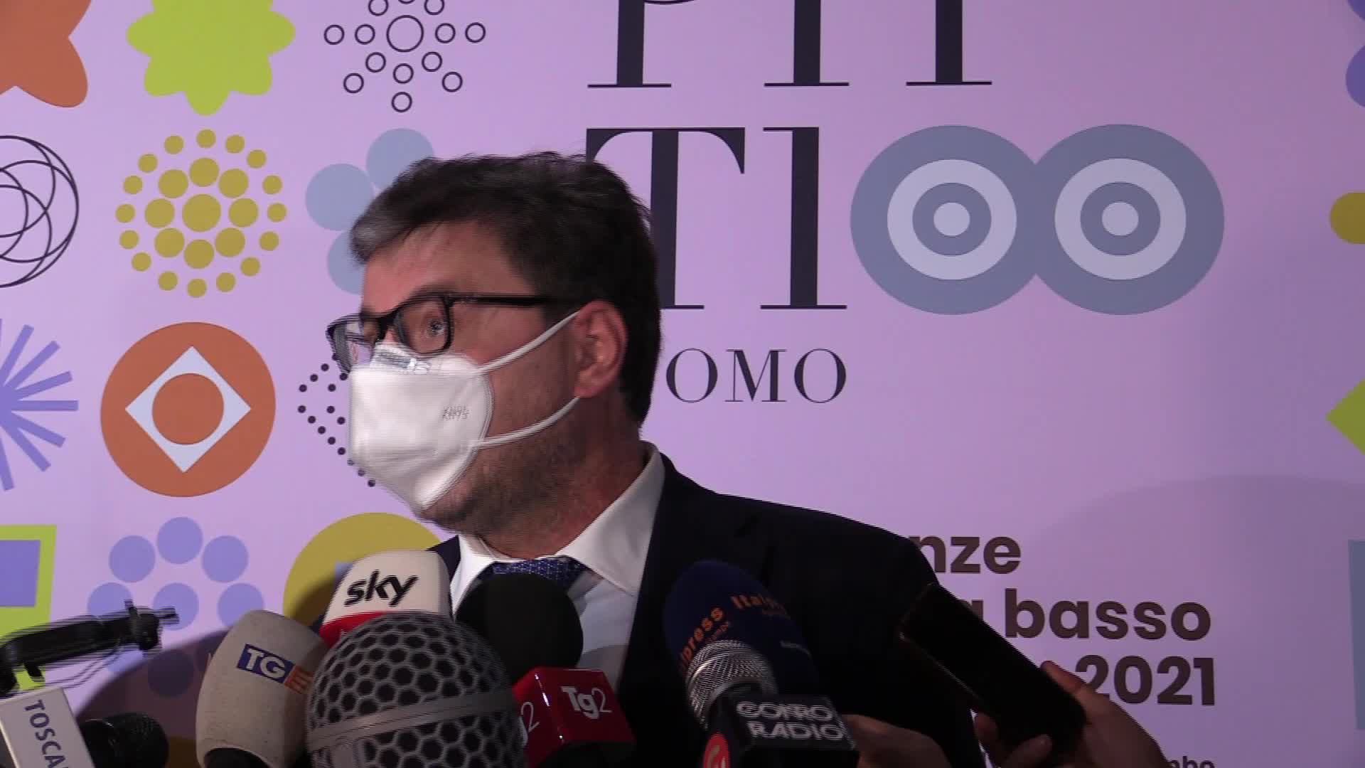 Pitti 2021, Giorgetti a Firenze: "È un Rinascimento per l'Italia intera"