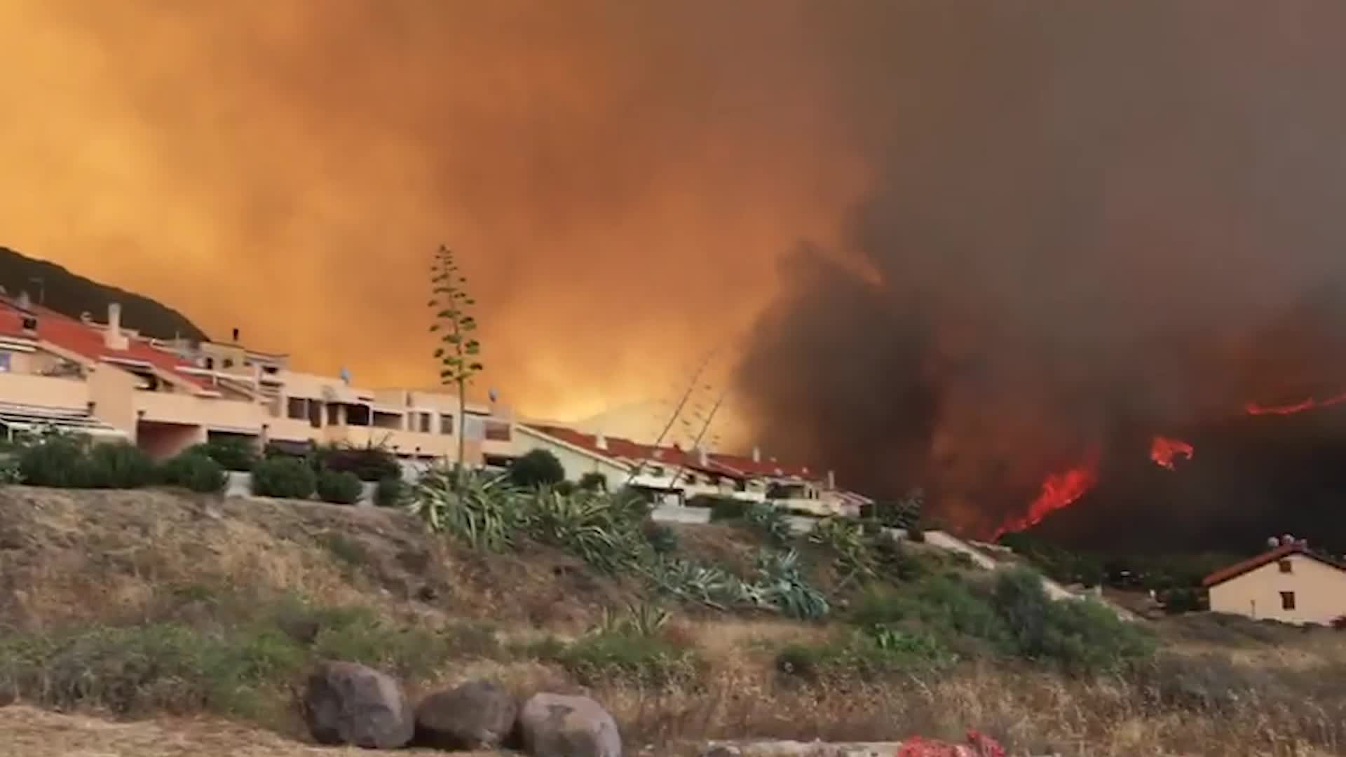 Incendio in Sardegna, fiamme e roghi nell'Oristanese