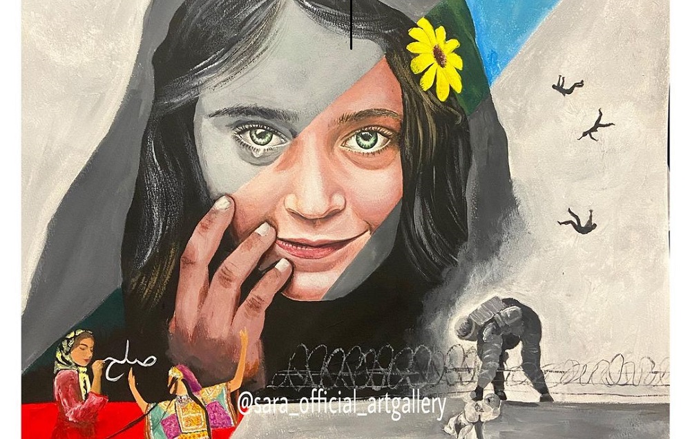 Sara Rahmani, l'artista afghana dipinge caduta di Kabul