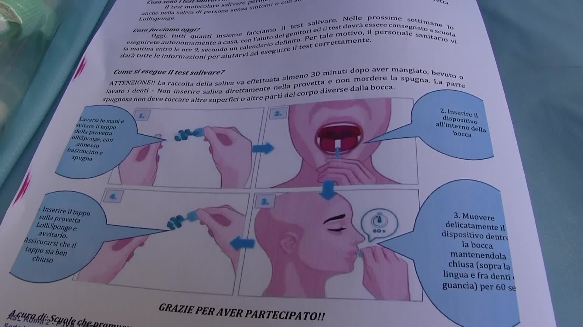 Scuola, al via nel Lazio i test salivari a campione per studenti volontari