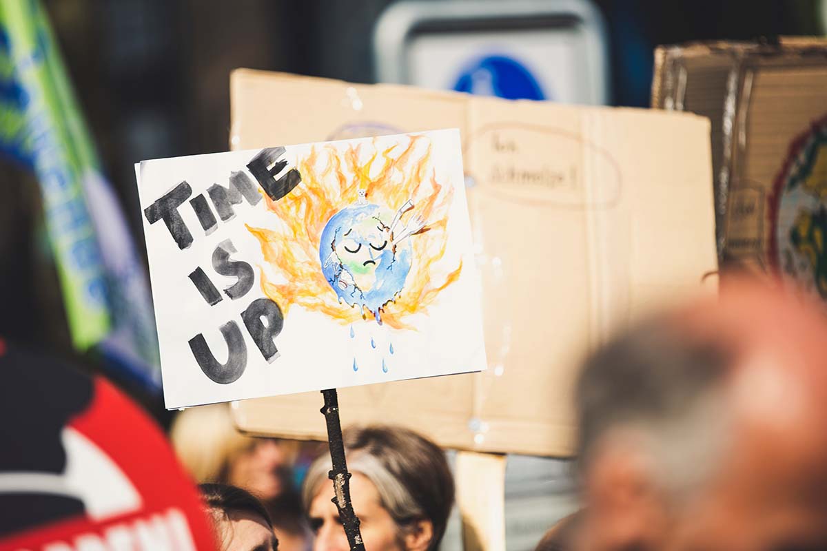 cartellone cambiamento climatico