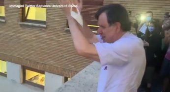 Nobel Fisica, cori da stadio per Parisi dagli studenti della Sapienza – VIDEO