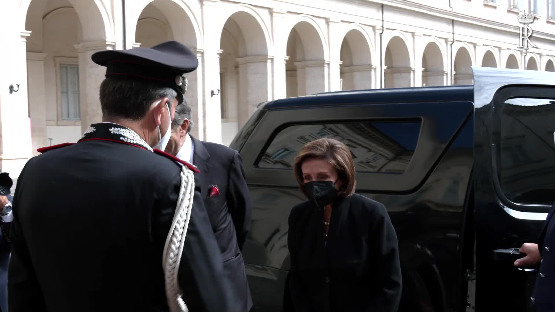 Nancy Pelosi ricevuta dal Presidente Mattarella al Quirinale