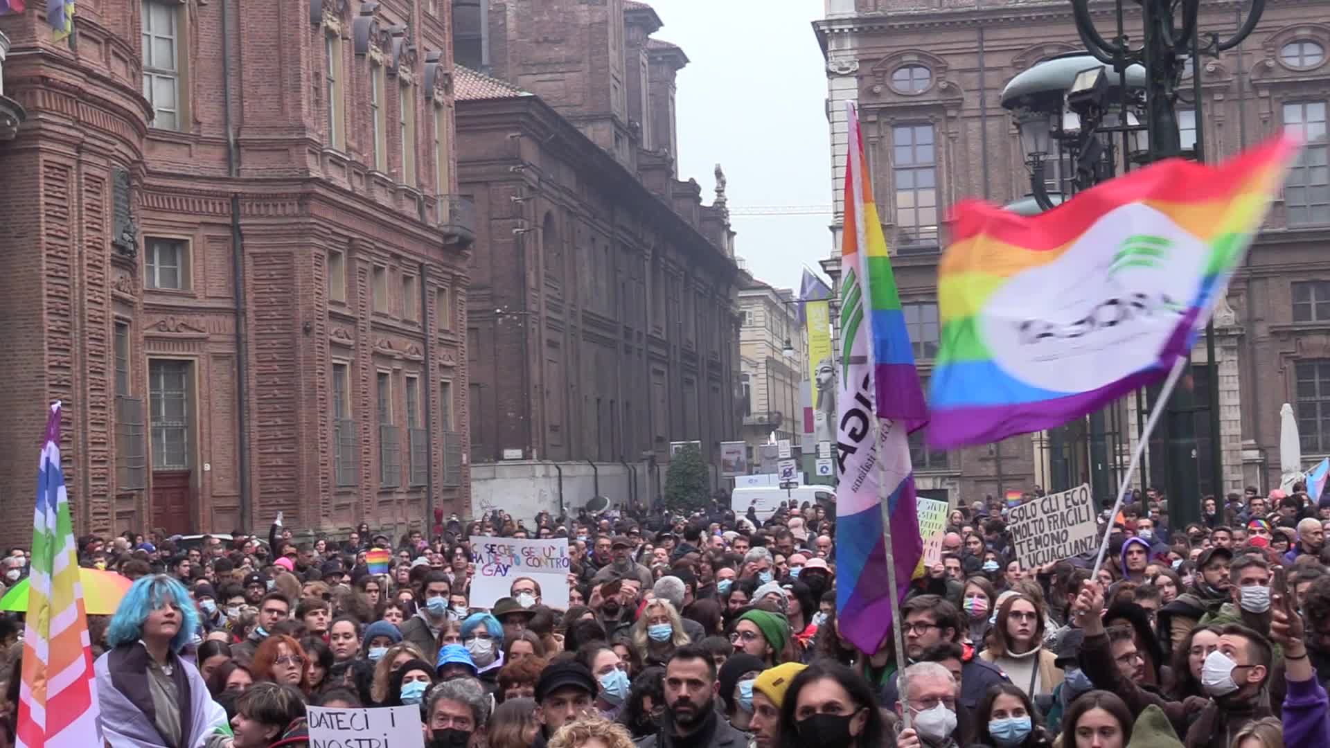 manifestazioni per protestare contro l'affossamento del ddl zan