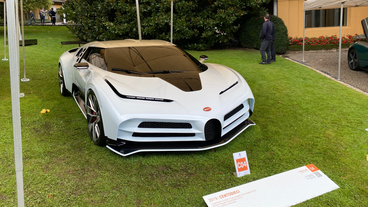 Bugatti Centodieci ed EB110 SuperSport, presente e passato si fondono a Villa d’Este