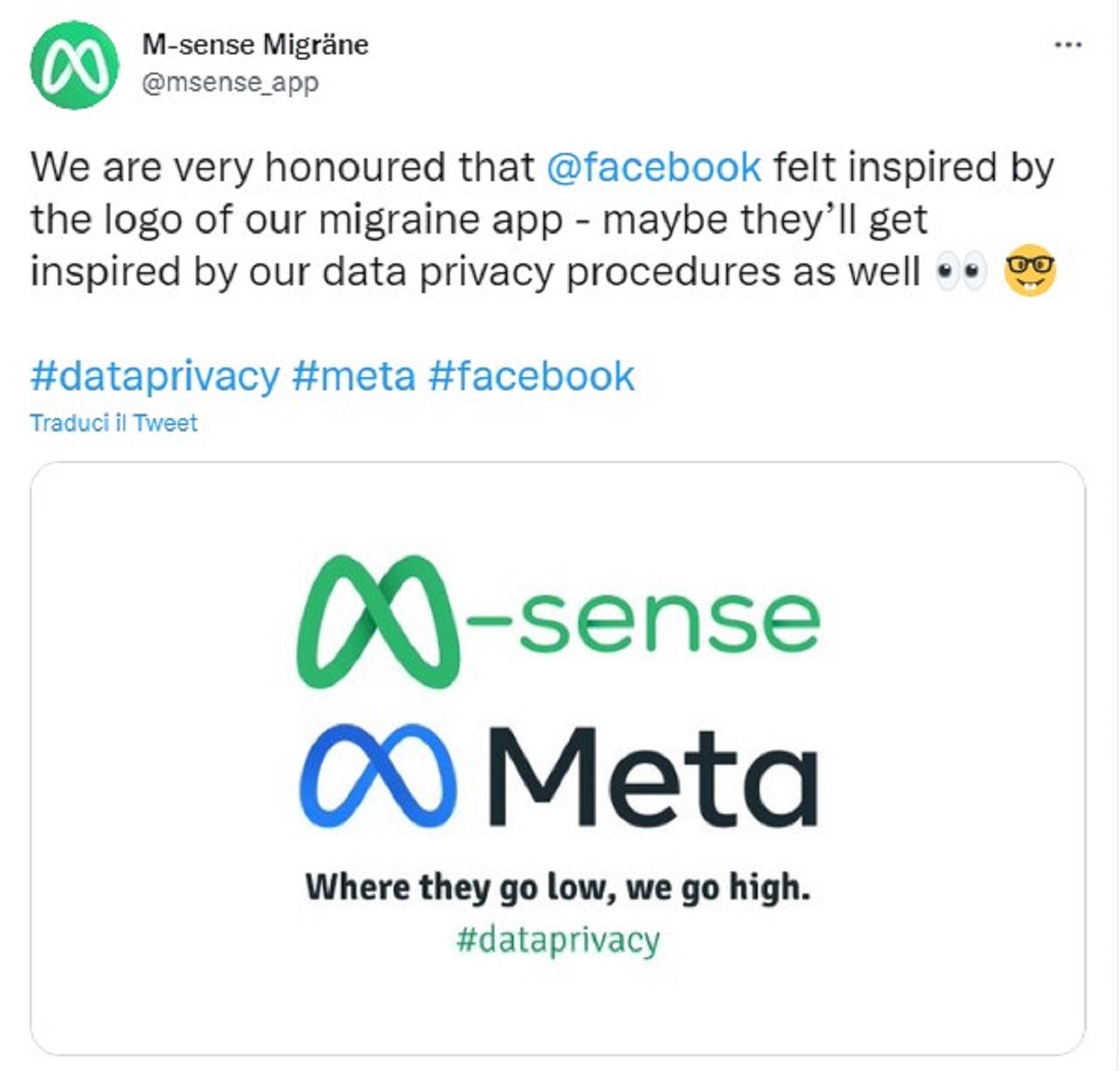 Facebook, il logo di Meta è identico a quello di un’app per l’emicrania