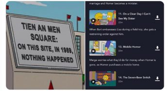 I Simpson, censurato l’episodio di Piazza Tienanmen a Hong Kong