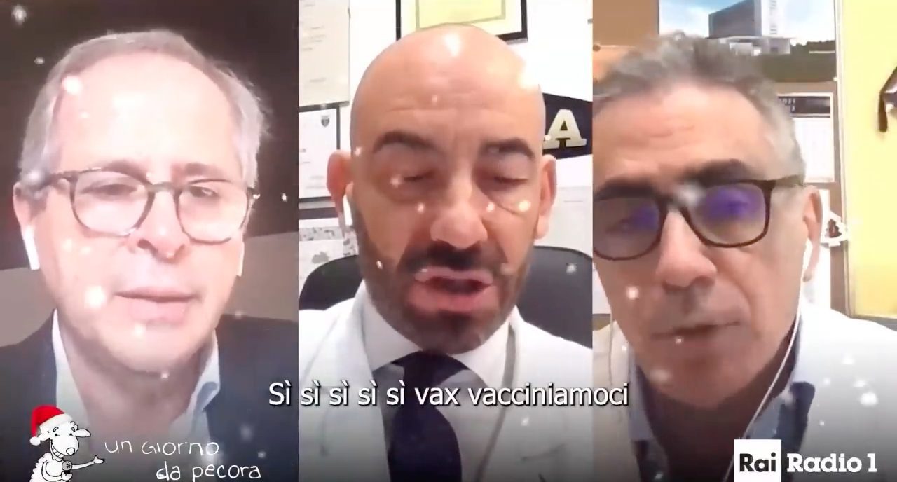 "Sì, sì vax", la canzone del trio Bassetti-Crisanti-Pregliasco scatena le polemiche