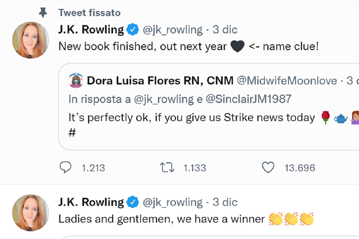 J.K. Rowling, in arrivo nuovo romanzo