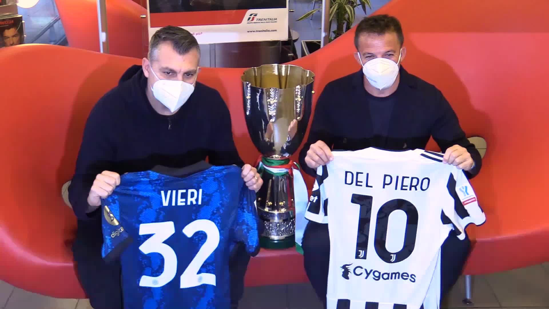 Vieri e Del Piero inaugurano il Frecciarossa Supercoppa - VIDEO