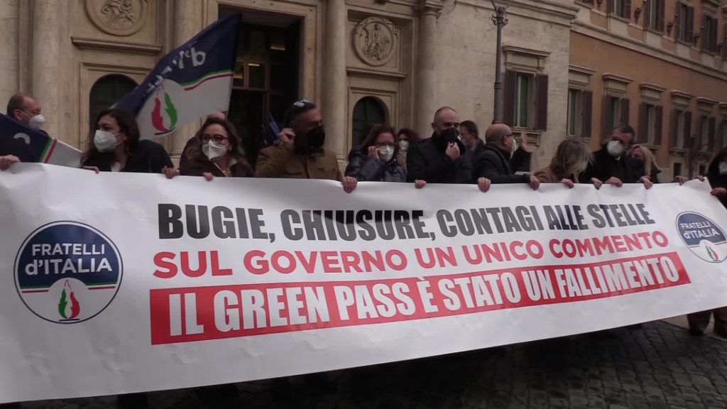 flashmob di FDI contro il green pass