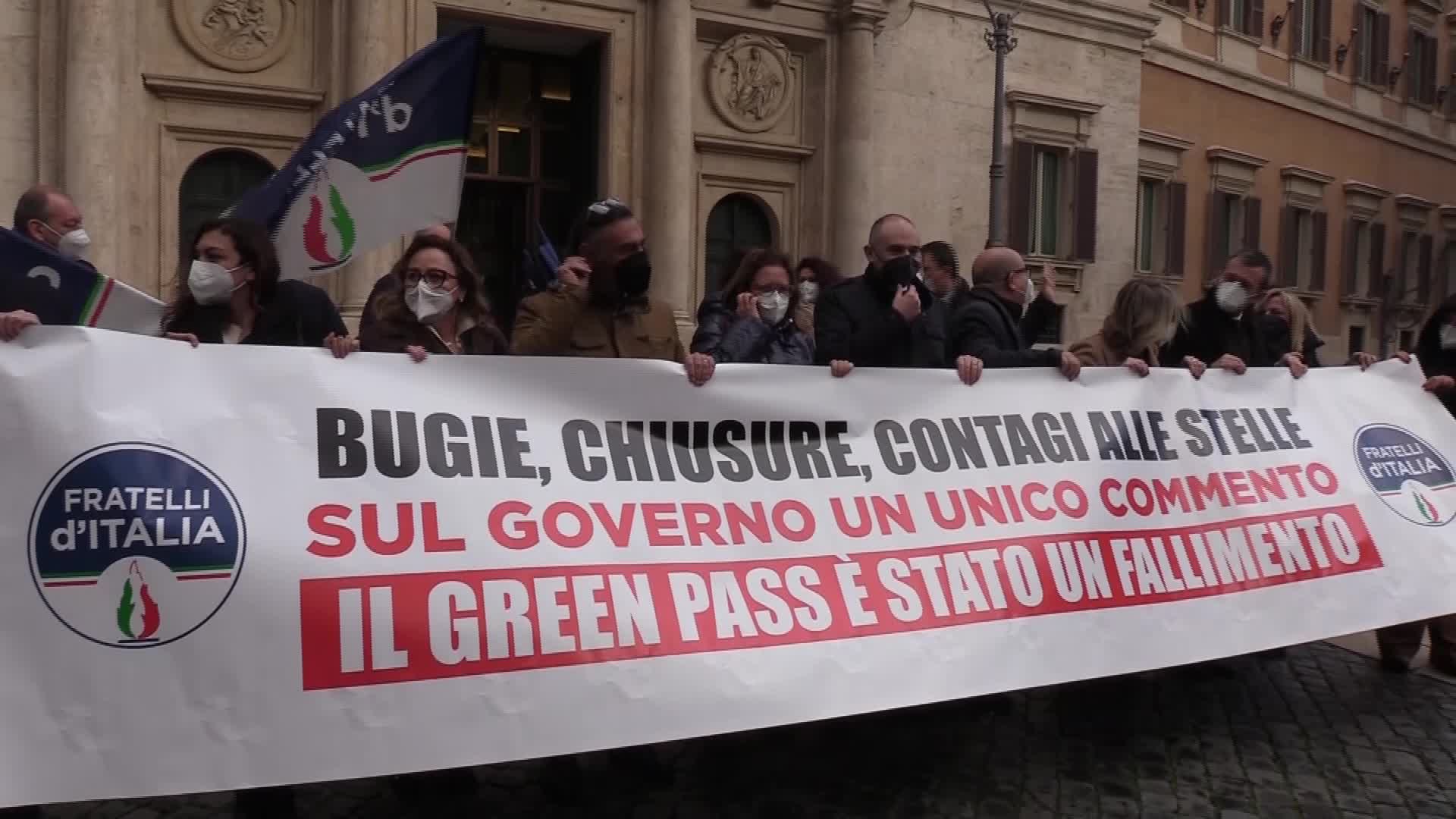 flashmob di FDI contro il green pass