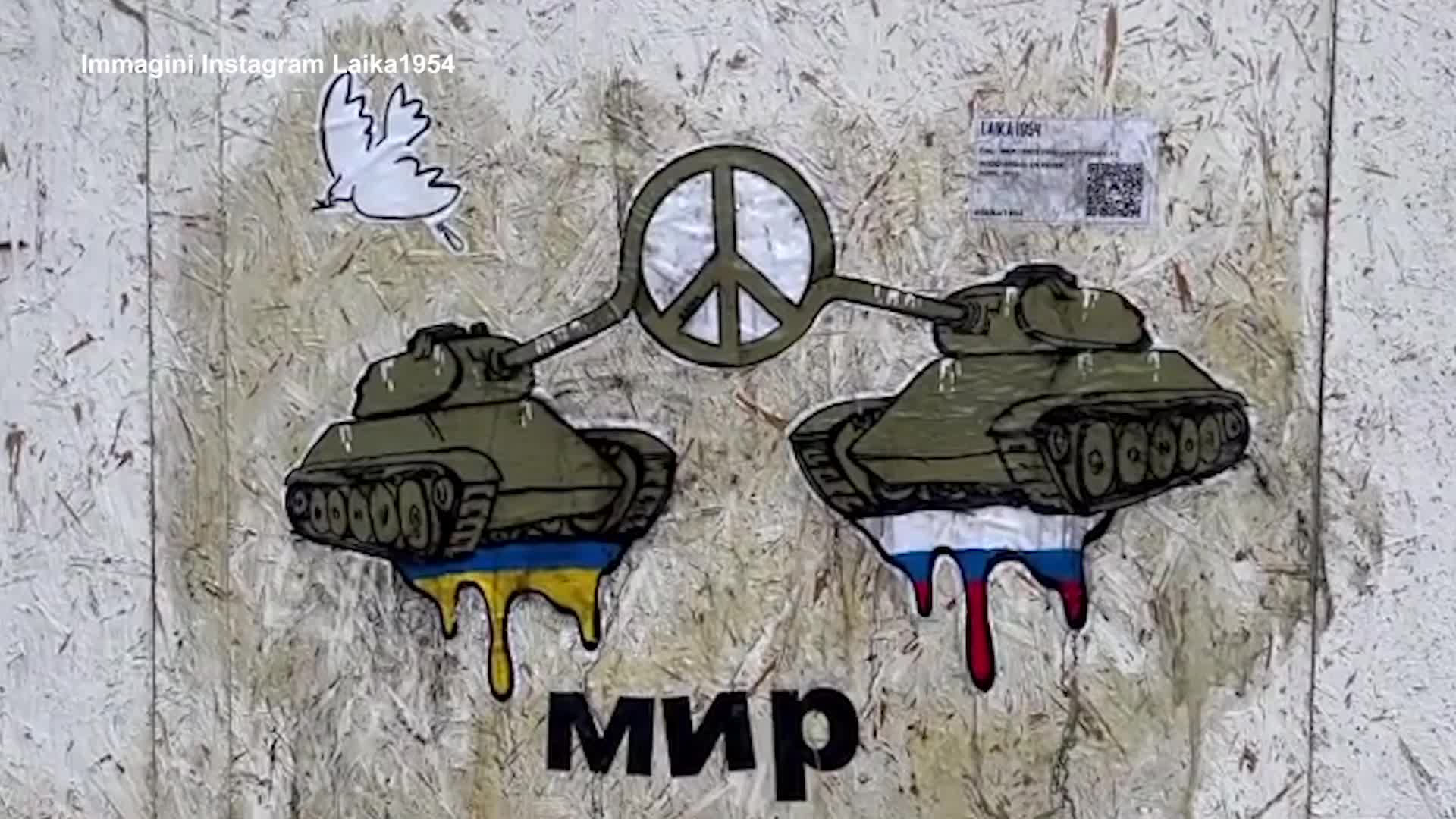 Ucraina, ecco "Pace": la nuova opera della street artist Laika - VIDEO