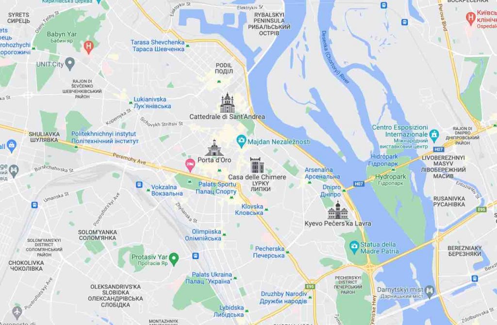 Kiev Ucraina Google Maps