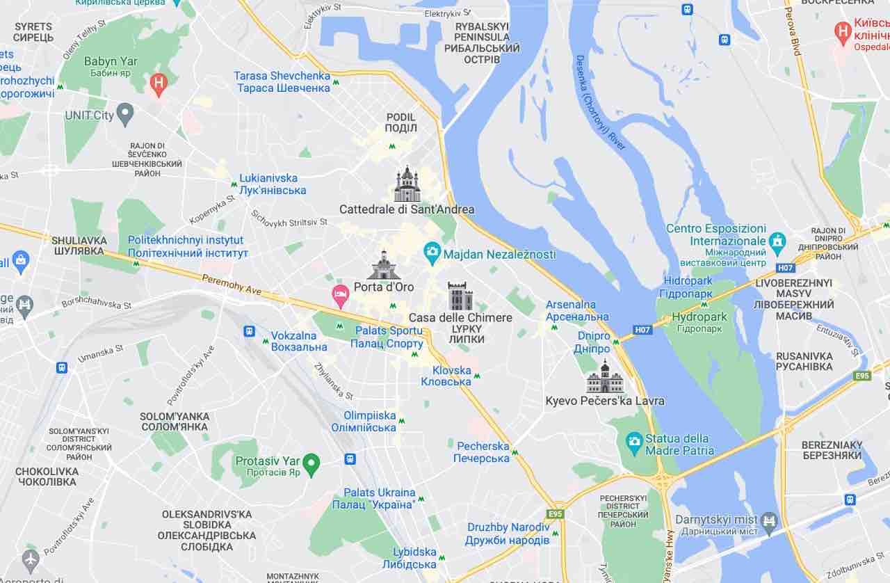 Kiev Ucraina Google Maps