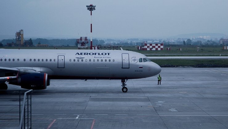 Un aereo russo pronto a decollare