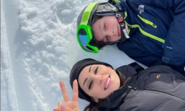 Anna Tatangelo e il figlio Andrea
