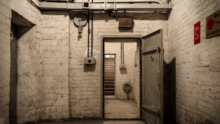 Interno di un bunker antiatomico