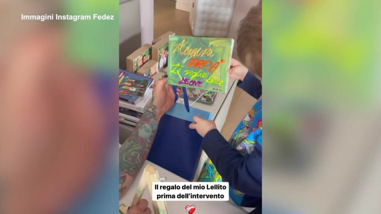 Il disegno di Leone a papà Fedez