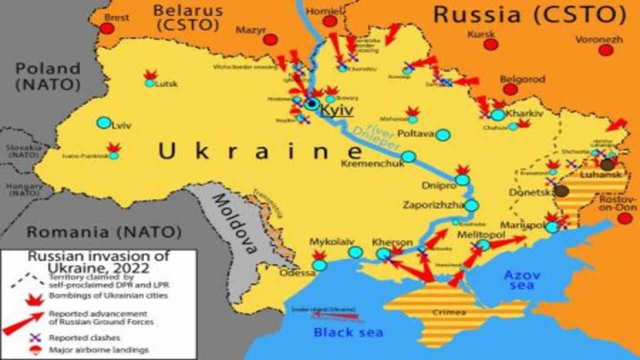 Una mappa della guerra in Ucraina