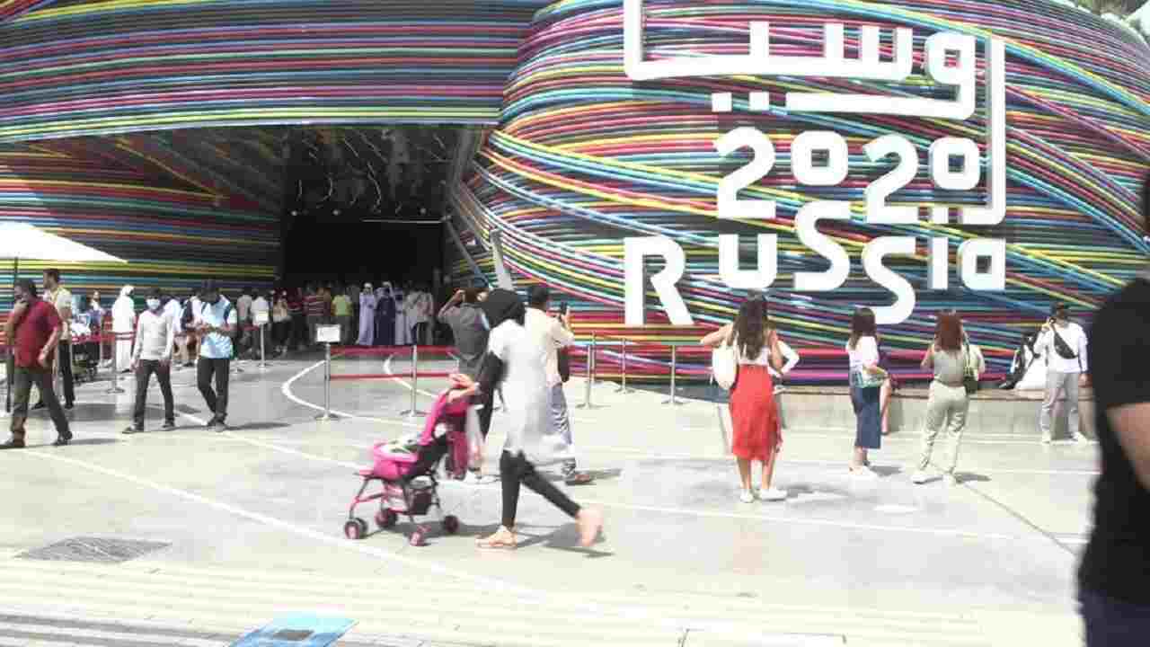 L'esterno del Padiglione della Russia a Expo 2020 Dubai