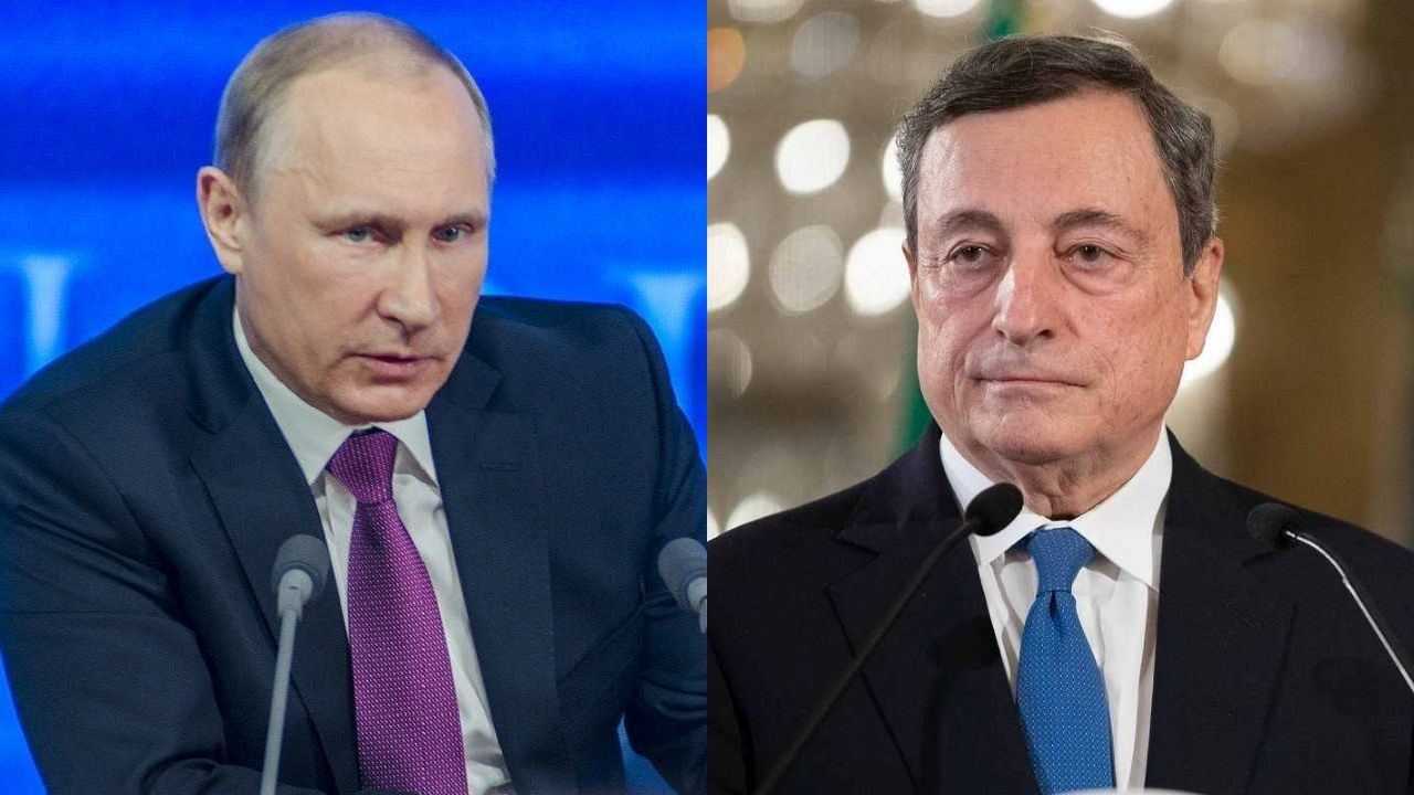 Vladimir Putin e Mario Draghi