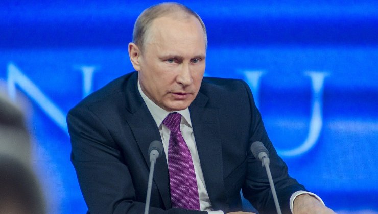 Un intervento pubblico del presidente della Russia, Vladimir Putin