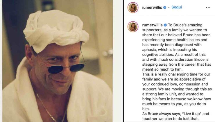 Il post su Bruce Willis della figlia Rumer