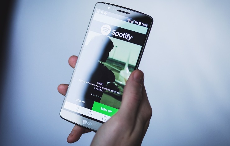 Una schermata di Spotify su uno smartphone