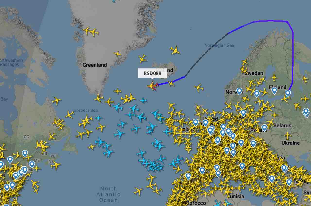 Aereo di Stato russo verso Washington