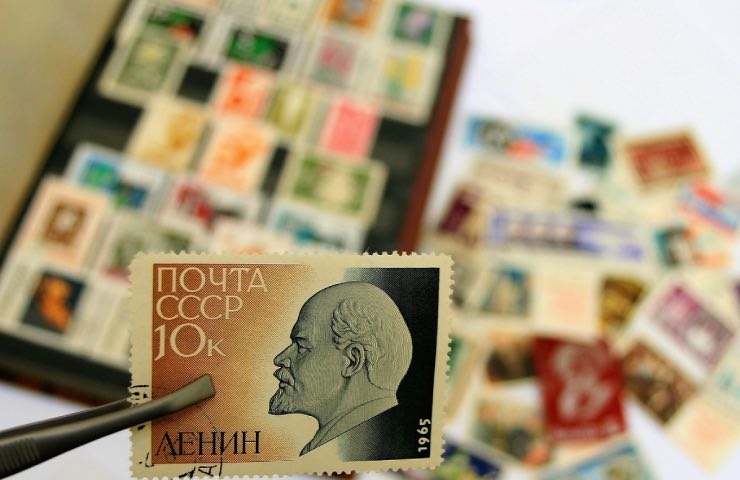 Francobollo Lenin Russia Putin